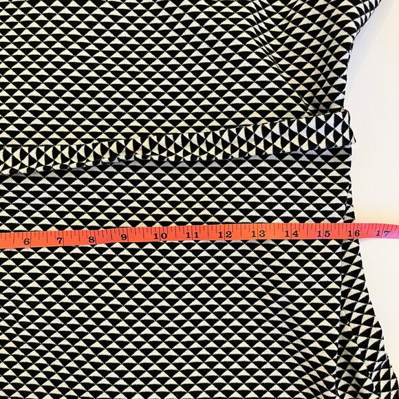 Nicole Miller Collection Claudette Knit Wrap Dress L Sweater Geometric Office - Picture 10 of 11